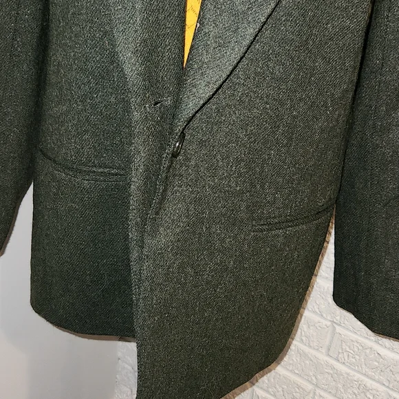 Vintage green wool blazer - Picture 3 of 5